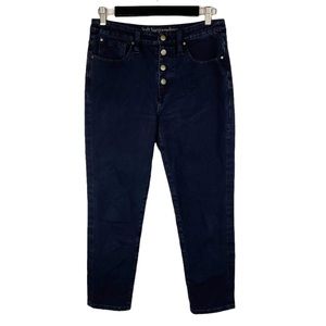 Soft Surroundings High Rise Black Button Down Jeans